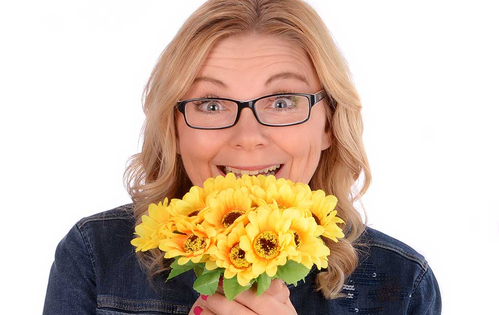 Beratung mit Humor und Sonnenblume von Christina Zehetner